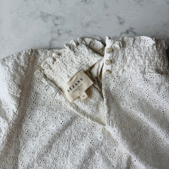 Sézane Cathy Blouse in Ecru - Picture 8 of 11